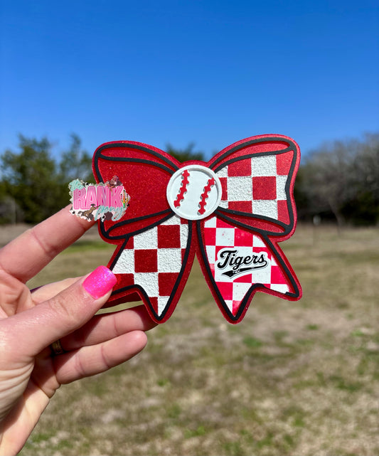 Tigers Baseball Bow *Mama He's Crazy*