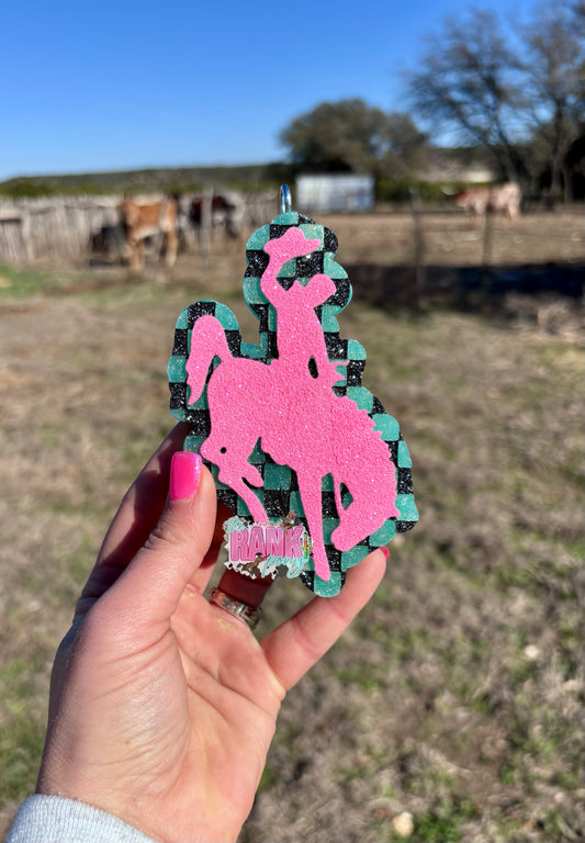 Checkered Bucking Horse