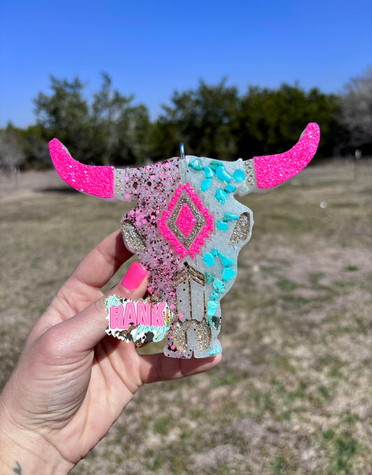 Boujee Bull Skull *Strawberry Leather*