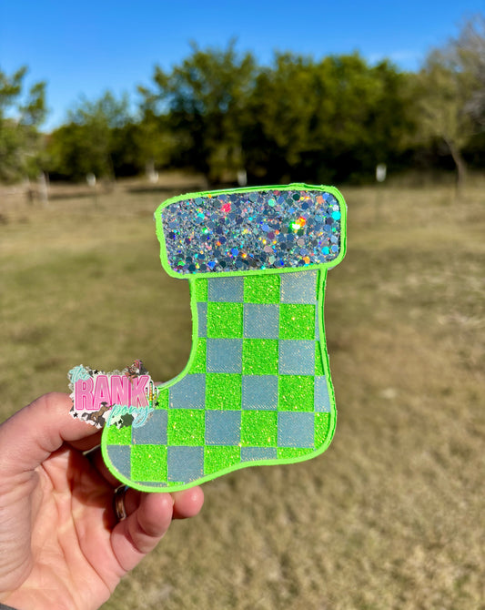 Checkered Stocking *Cozy Retreat*