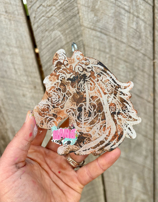 Country Floral Horse