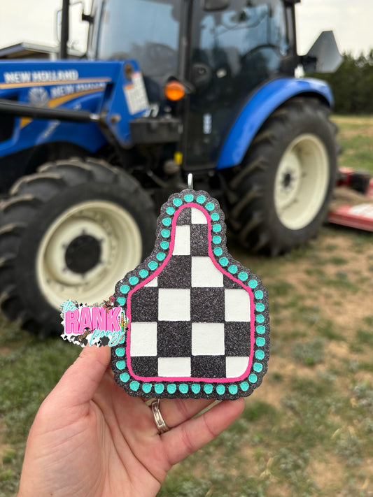 Checkered Ear Tag