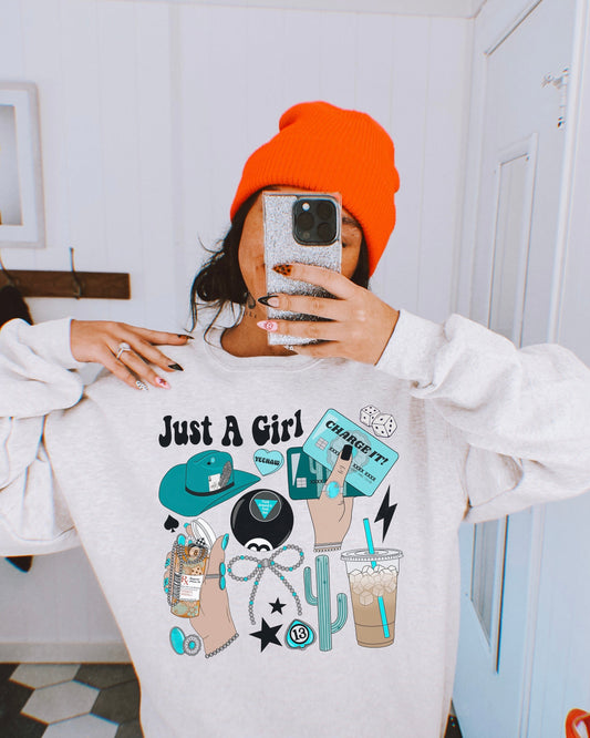 Just A Girl Tee or Crewneck