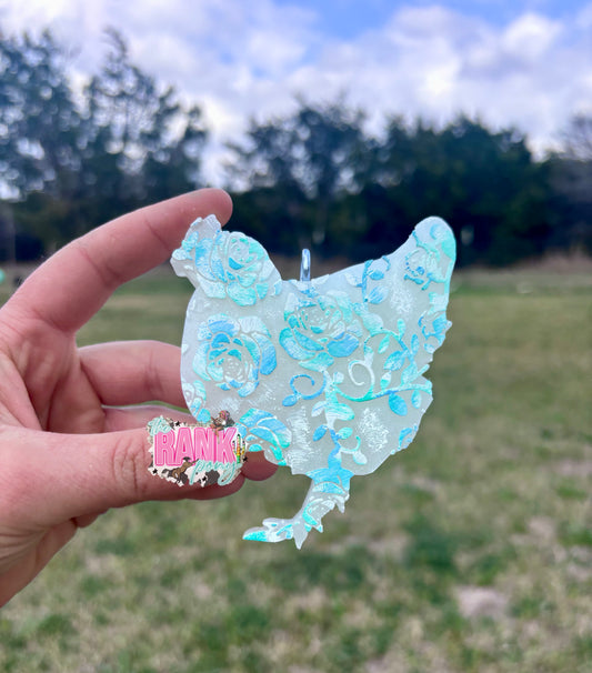 Country Floral Chicken *Sweet Grace*