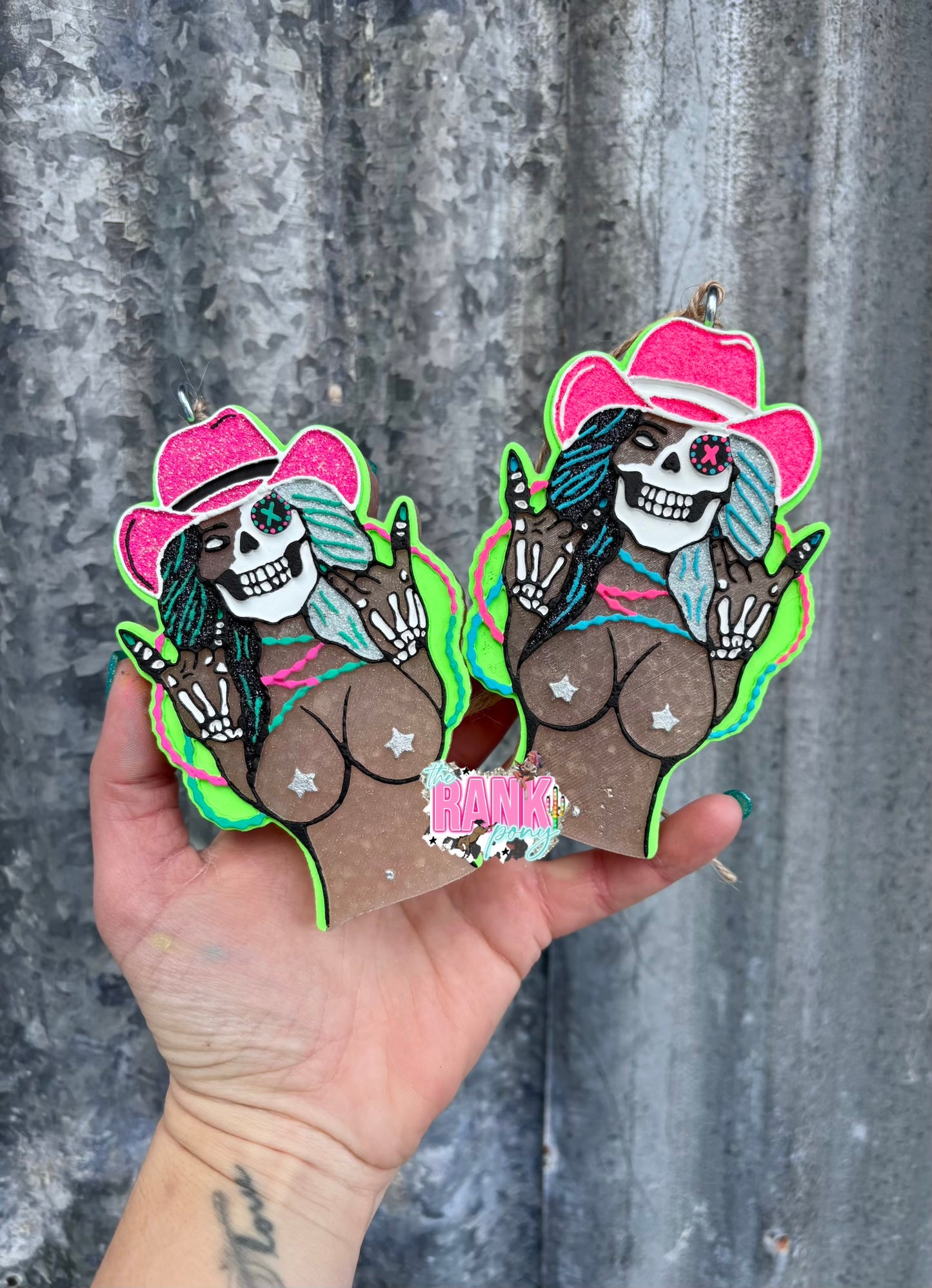 Mardi Gras Skelly Cowgirl