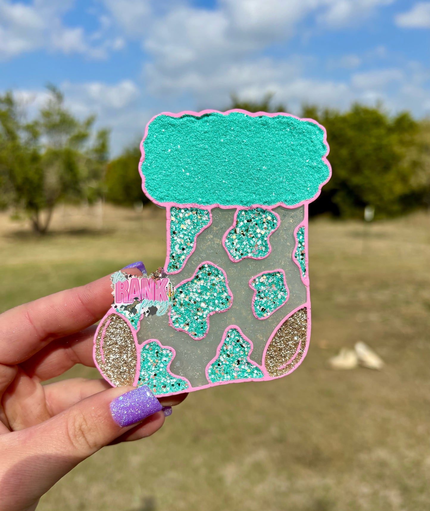 Cowprint Stocking *Redneck Christmas*