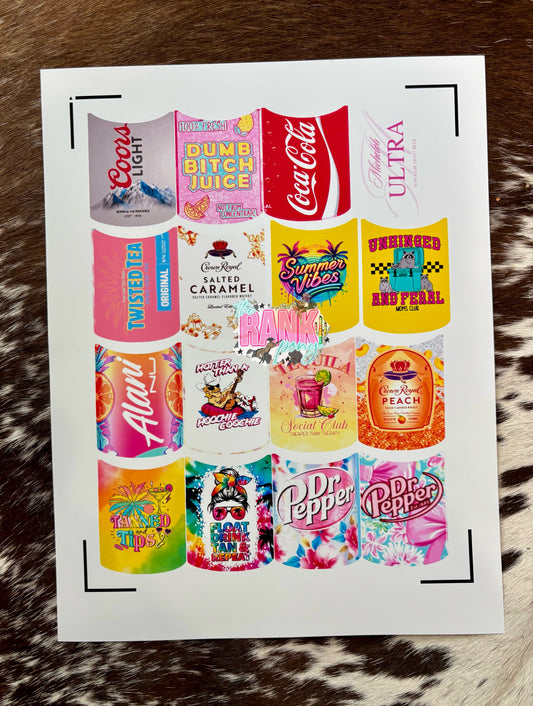 Southern Glitter Unicorn Floaty Can