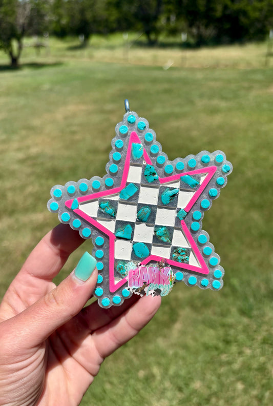 Checkered Star w/ Stones