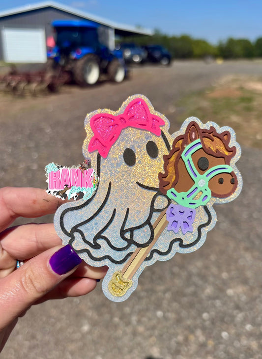 Ghost Riding Stick Horse