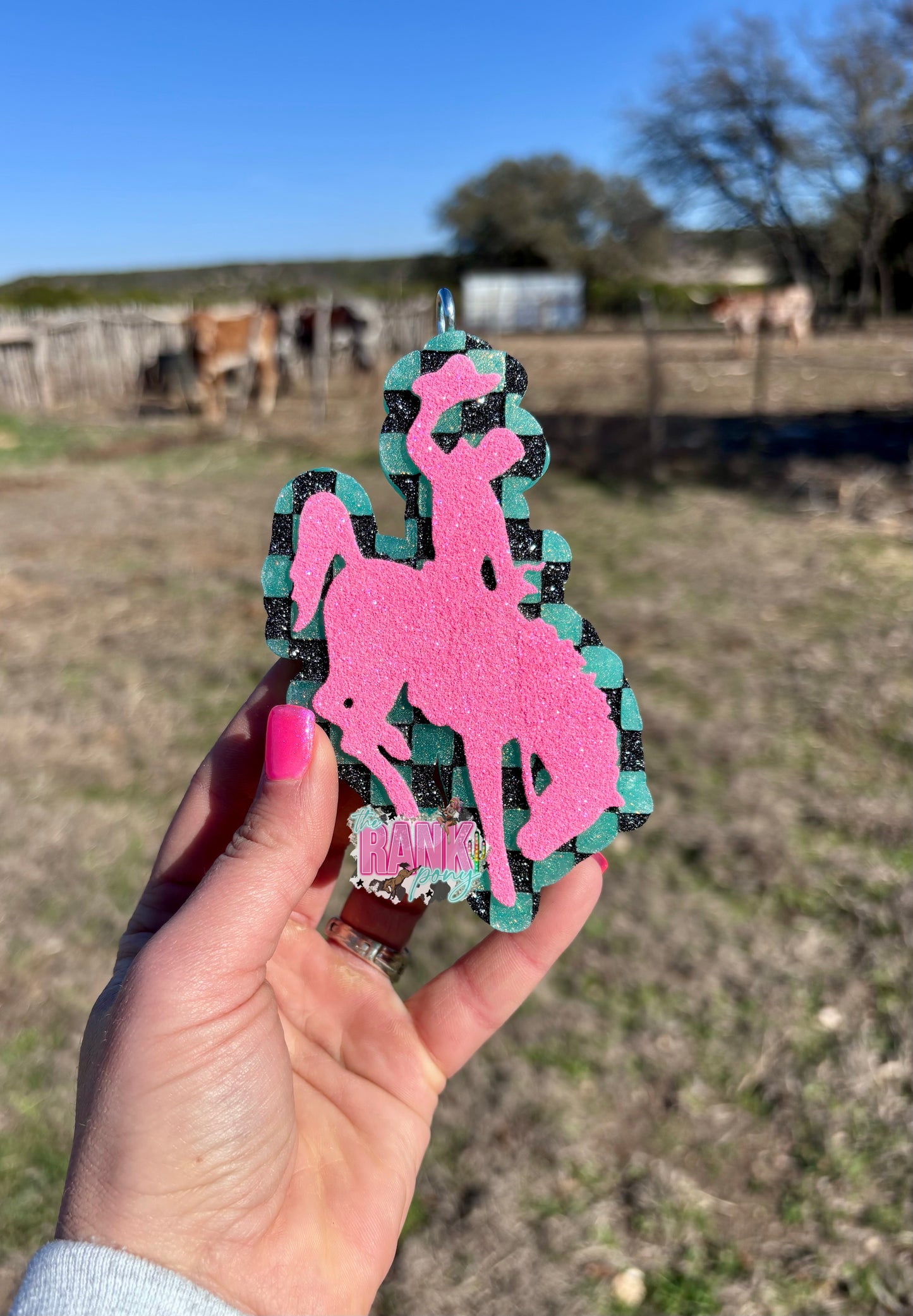 Checkered Bucking Horse