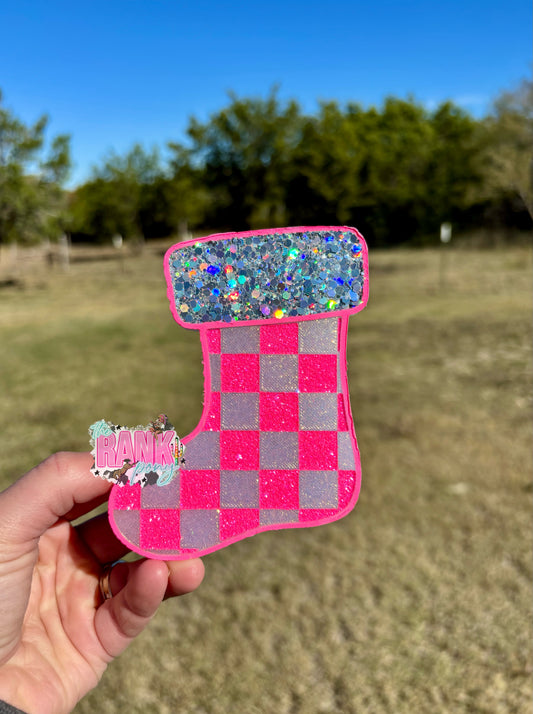 Checkered Stocking *Redneck Christmas*