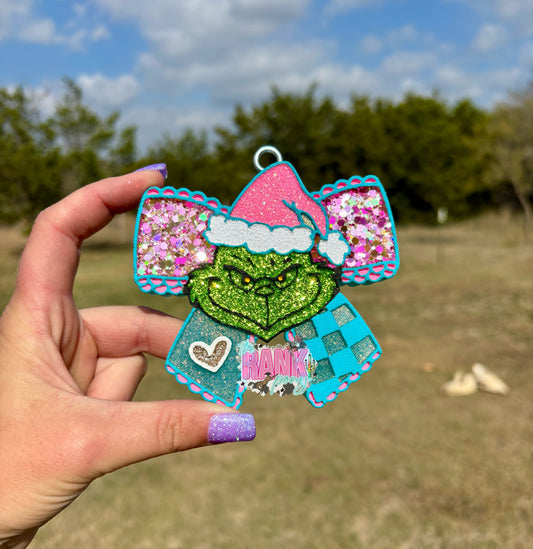 Grinch Bow *Redneck Christmas*